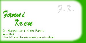 fanni kren business card